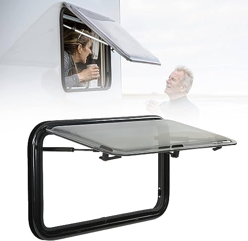 RV-Fensterluke mit Markisenblende und Jalousien, 70° Öffnungswinkel, Schiebefenster für externen Push-Out-Stil, Ersatz in Wohnwagen, Wohnmobilen, Anhängern RV-Fensterluke mit Markisenblende und Jalousien, 70° Öffnungswinkel, Schiebefenster für externen Push-Out-Stil, Ersatz in Wohnwagen, Wohnmobilen, Anhängern von Generisch