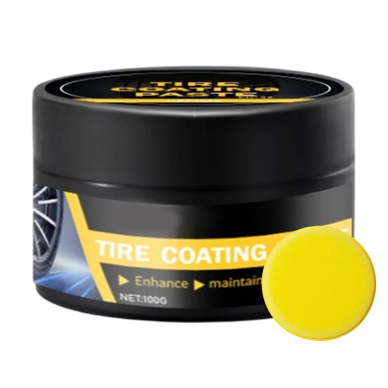 Reifen -Dressing -Paste - Hochglanzpolitur, Reifen -Glanzcreme | Langlebige Schutzpaste, Mehrzweckreifen -Wartungsprodukt für die tägliche Autoreinigung oder automatische Details zu Hause oder Garage von Generisch