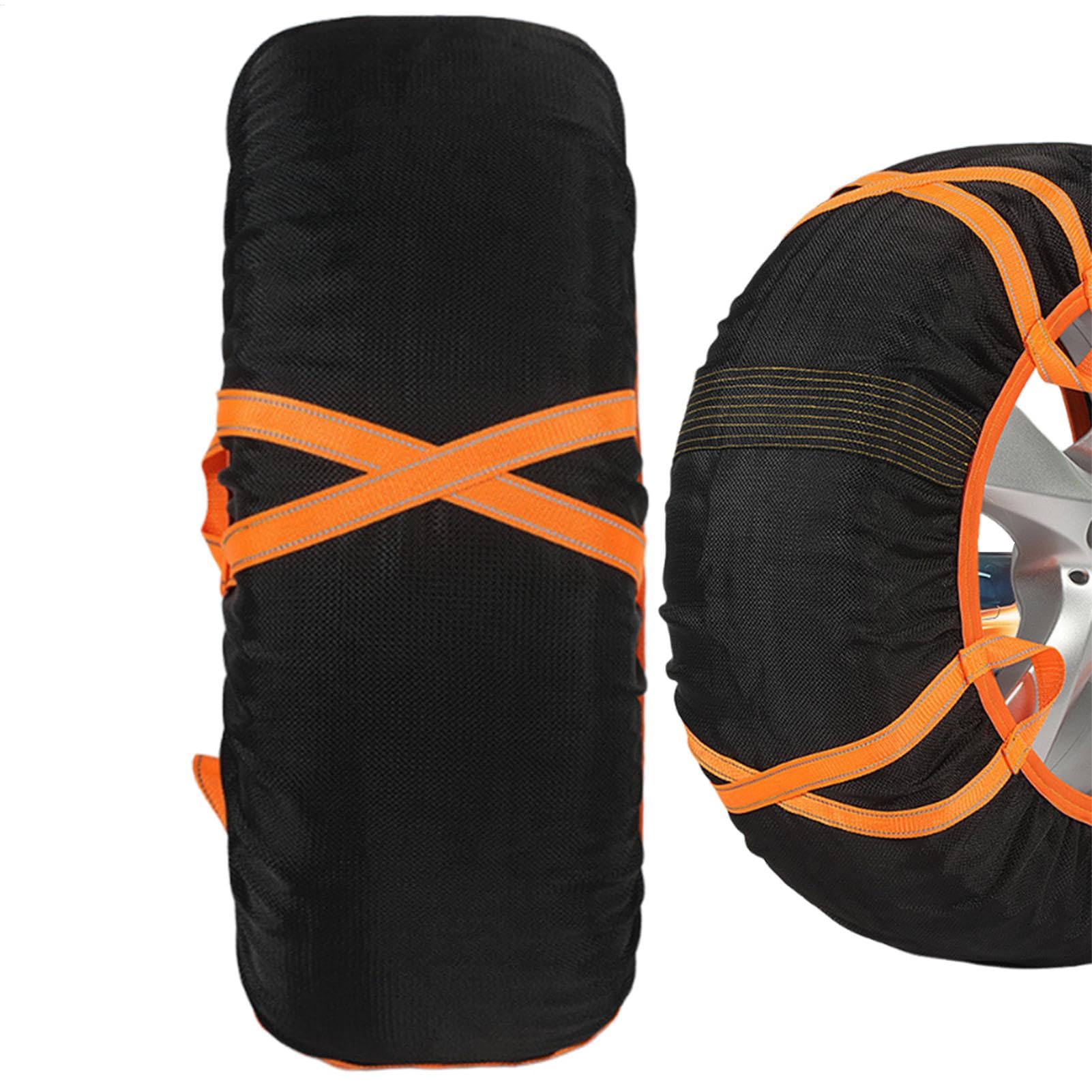 Reifensocken für Schnee, rutschfeste Abdeckung, langlebige Reifenabdeckungen mit reflektierenden Warnstreifen für , Wohnmobil, LKW, Limousine und kleine Reifensocken mit reflektierenden Streifen Reifensocken für Schnee, rutschfeste Abdeckung, langlebige Reifenabdeckungen mit reflektierenden Warnstreifen für , Wohnmobil, LKW, Limousine und kleine Reifensocken mit reflektierenden Streifen von Generisch