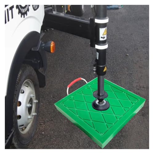 Robuste, stapelbare Wagenheber-Polsterung für Anhänger, Grün, 30–70 cm breit, Stabilisator-Nivellierpolster, quadratische Landewerkstütze (60 x 60 x 6 cm) für Kräne und Wrecker von Generisch