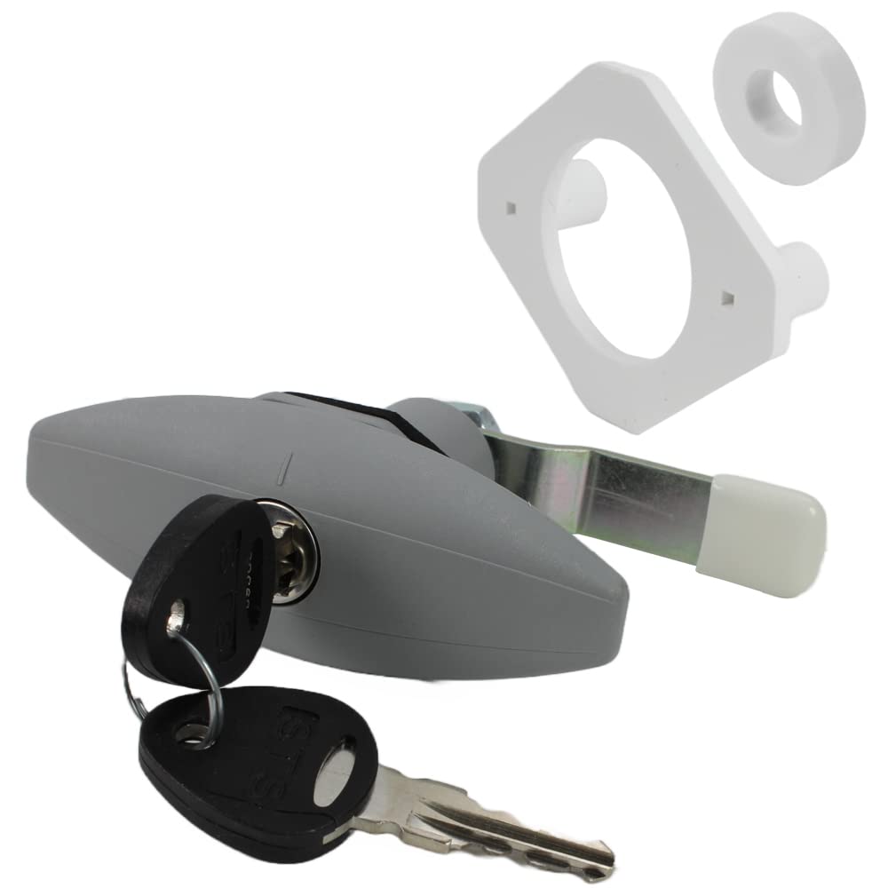 STS Push Lock Klappenschloss Ellipse groß in in grau RAL 7042 für z.B. Serviceklappe Wohnwagen Wohnmobil Caravan Boot STS Push Lock Klappenschloss Ellipse groß in in grau RAL 7042 für z.B. Serviceklappe Wohnwagen Wohnmobil Caravan Boot von Generisch