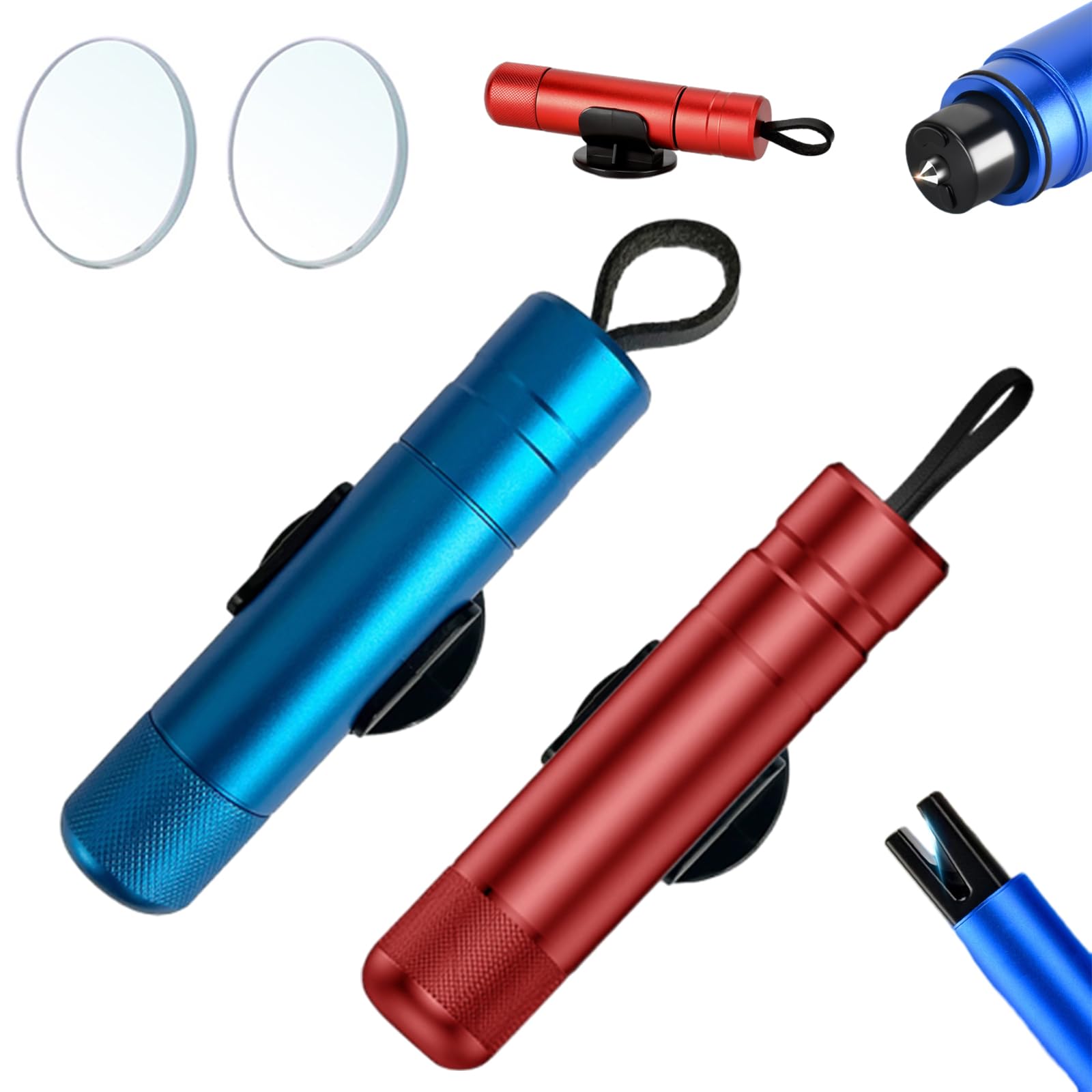 Safe Pro X Für Autoscheiben, Safepro X Notfallhammer, Safety First 24 Auto, 2 in 1 Gurtschneider Notfallhammer, Gurtschneider Und Glasbrecher Schlüsselanhänger, Auto Car Hammer (2 Pcs-A) von Generisch