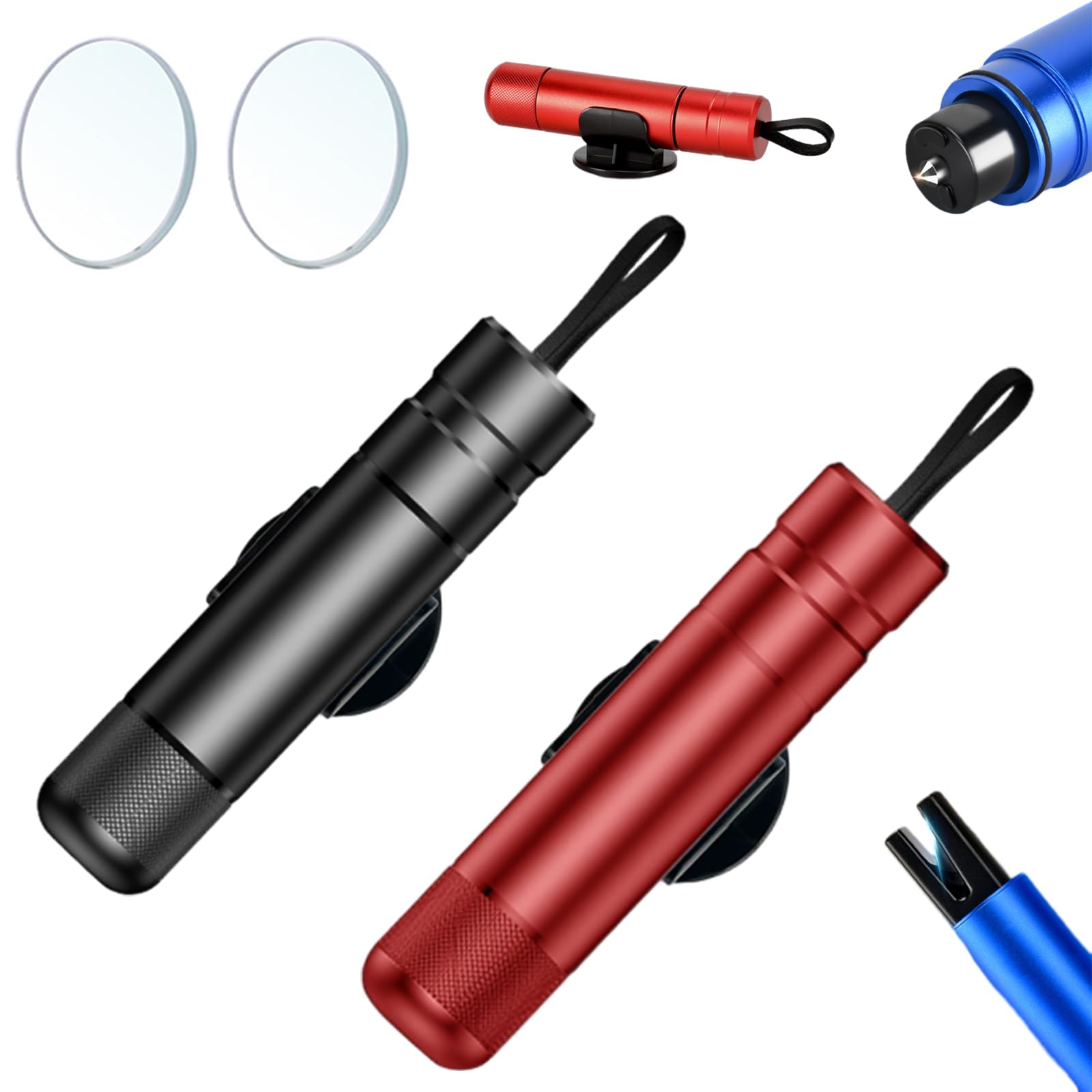 Safe Pro X Für Autoscheiben, Safepro X Notfallhammer, Safety First 24 Auto, 2 in 1 Gurtschneider Notfallhammer, Gurtschneider Und Glasbrecher Schlüsselanhänger, Auto Car Hammer (2 Pcs-C) von Generisch