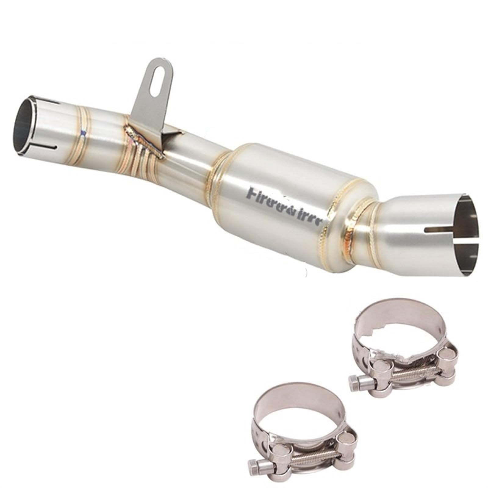 Schalldämpfereinsätze Auspuff Motorrad Schalldämpfer Rohr Endrohr Verbindungsrohr Schalldämpfer Teile Für Benelli Für Leoncino 800 Für Trail BJ800(Style 1 Stainless Steel) von Generisch