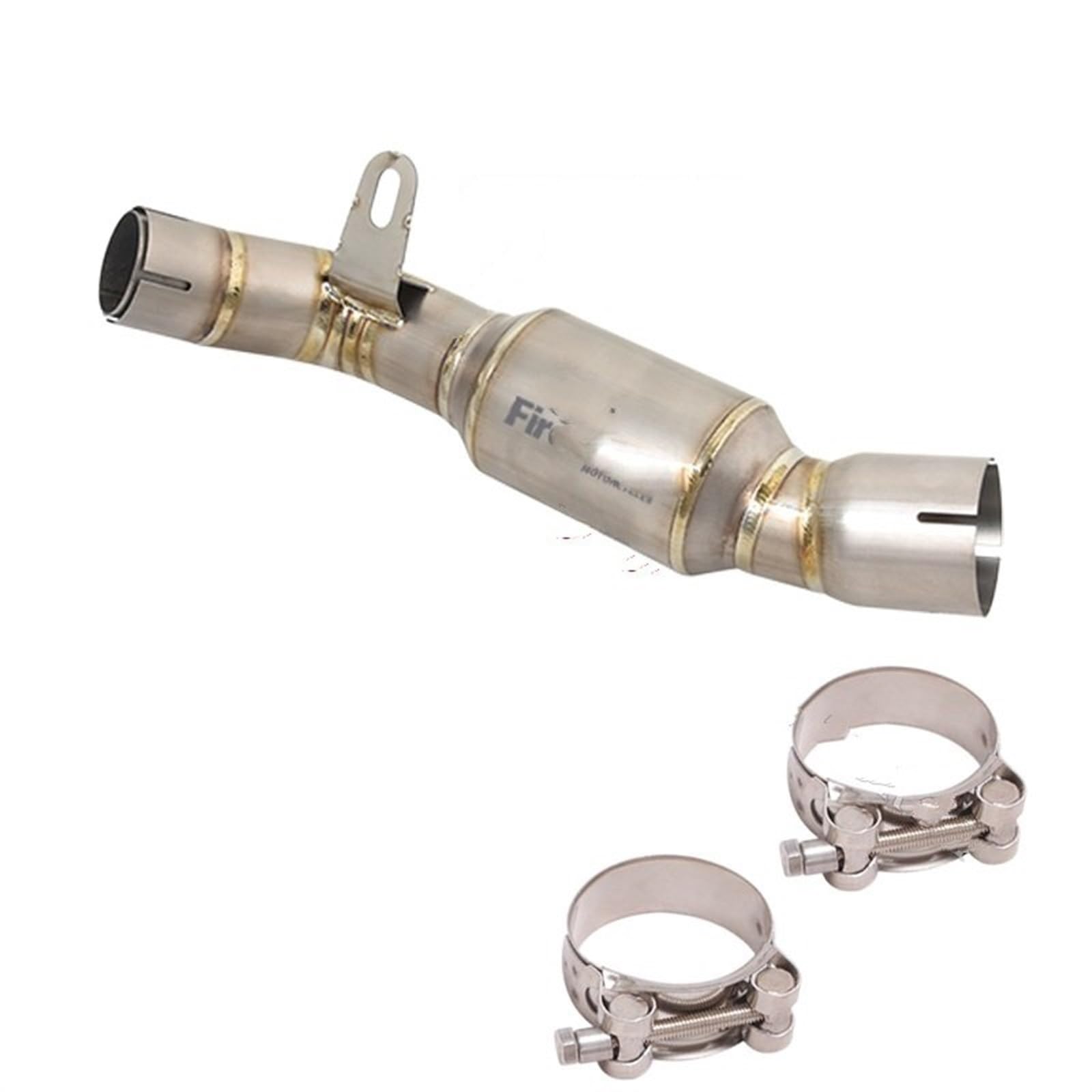 Schalldämpfereinsätze Auspuff Motorrad Schalldämpfer Rohr Endrohr Verbindungsrohr Schalldämpfer Teile Für Benelli Für Leoncino 800 Für Trail BJ800(Style 2 Titanium Alloy) von Generisch