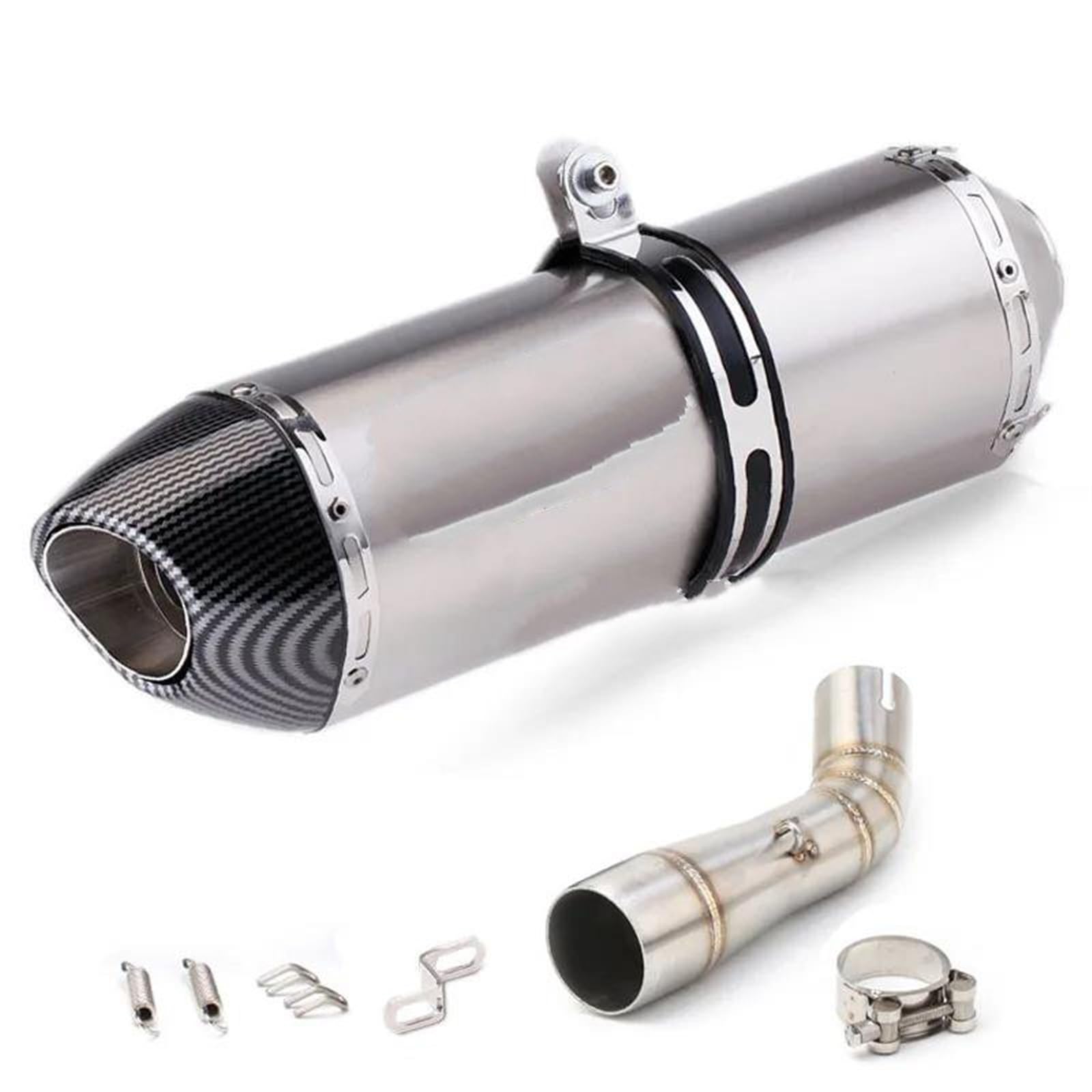 Schalldämpfereinsätze Motorrad Auspuff Schalldämpfer Kopf Mittleren Anschluss Rohr Geeignet Für Benelli Für Leoncino 250 502c TRK502C(Style 2) von Generisch