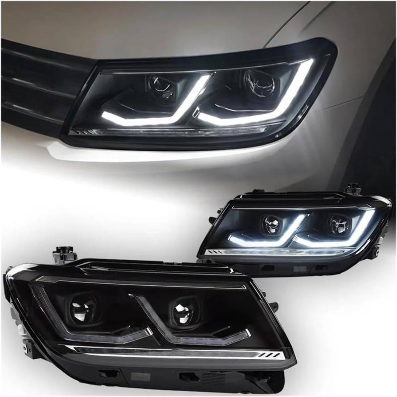 Scheinwerfer Auto Kopf Lampe Für VW Für Tiguan 2017-2020 Auto Lichter Scheinwerfer Projektor Objektiv Dynamische Für Signal DRL Autoscheinwerfer von Generisch