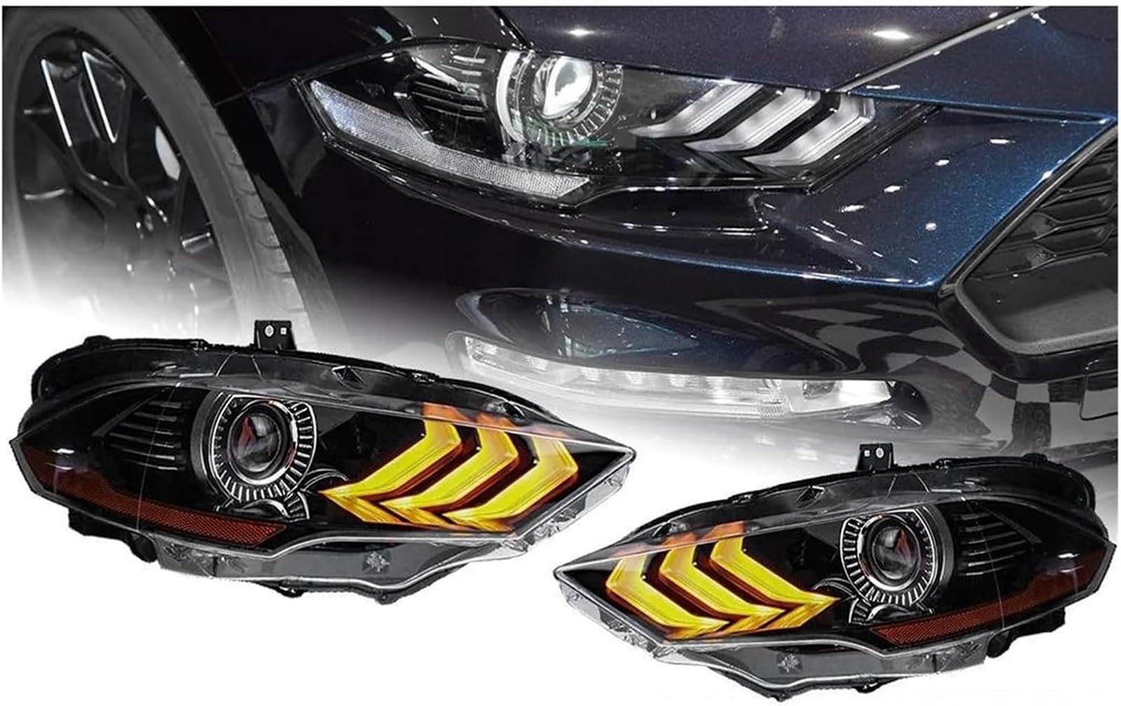 Scheinwerfer Auto Scheinwerfer für ford für mustang 2018 2019 2020 Auto Scheinwerfer Kopf Lampe DRL Projektor Objektiv Autoscheinwerfer Scheinwerfer Auto Scheinwerfer für ford für mustang 2018 2019 2020 Auto Scheinwerfer Kopf Lampe DRL Projektor Objektiv Autoscheinwerfer von Generisch