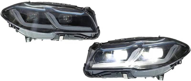 Scheinwerfer Autoscheinwerfer für BMW 5er F10 F18 2011 2012-2017 Tagfahrlicht Doppellinsenscheinwerfer Autoscheinwerfer von Generisch