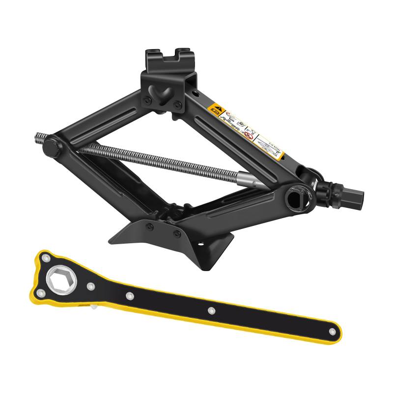 Scherenwagenheber 2T/2000kg Tragbarer Wagenheber mit Radmutternschlüssel, Auto-Notfallset für Auto SUV MPV, Ideal für Wartung und Reparatur von Generisch