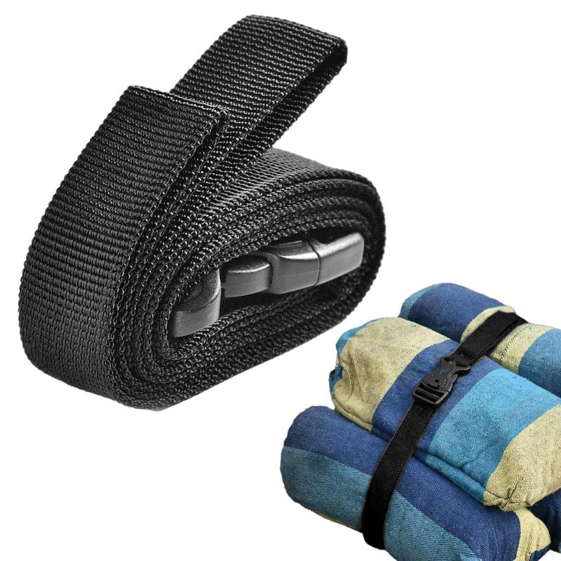 Schnallen-Packgurte, Koffergurt, Spanngurt, Utility-Gurt mit Schnalle, Camping-Ausrüstungsgurt, Spanngurt, Zurrgurt verstellbar für Schlafsack, Picknick-Matte von Generisch