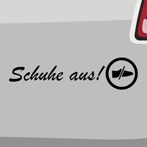 Schuhe aus! Aufkleber -6 Größen 21 Farben- Spruch Keine Schuhe Barfuß Hausschuhe von generisch