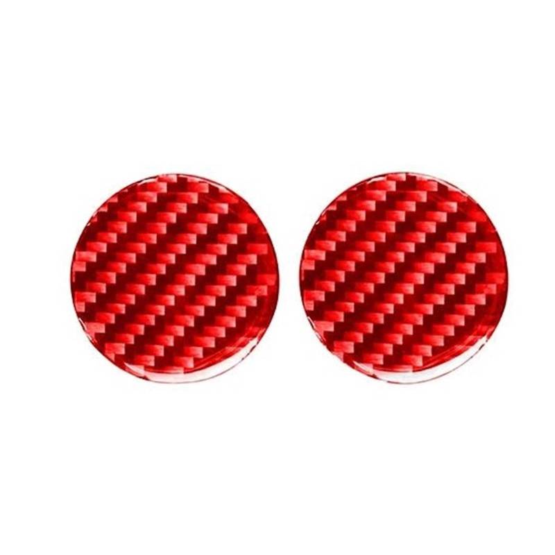 Schutz für die Mittelkonsole des Autos Auto Center Armlehne Getränkehalter Trim Tasse Matte Interio Zubehör Aufkleber Für Discovery 4 2010-2016(Carbon Red) von Generisch