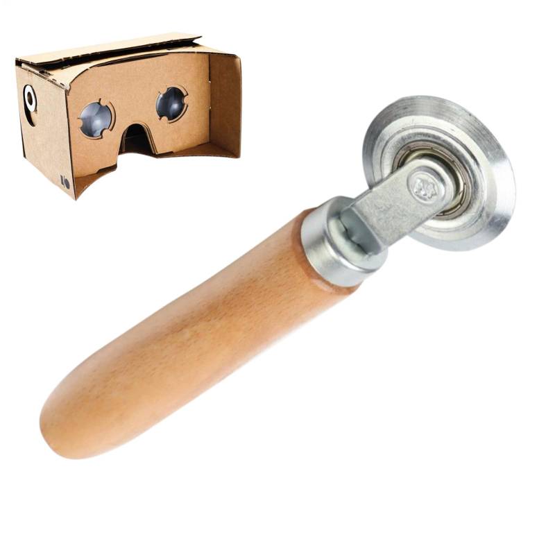 Screen Spline Tool - Screen Door Wheels With Wood Handle - Lightweight Handmade Crafts & Accessories For Corrugated Paper KT Board Coated Paper Construction Marking von Generisch