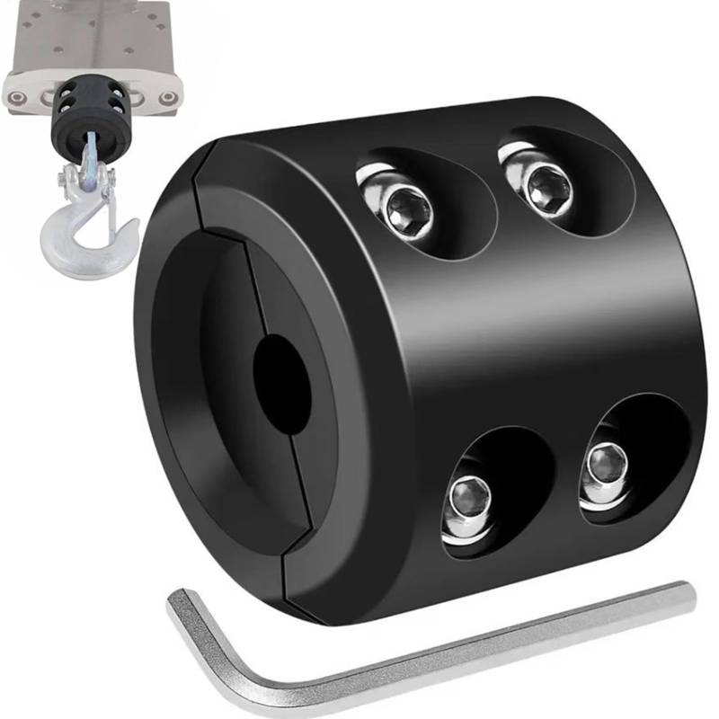 Seilwinden-Hakenstopper – Seilstopper, Synthetik-Windenhaken | Gummi-Seilpuffer mit Sechskantschlüssel, Zubehör für Autoumbauten, ATV, ORV, Trucks von Generisch