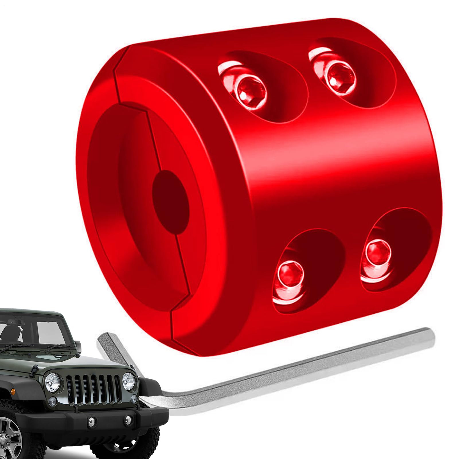 Seilzughakenstopper, Gummistopper für synthetische Seilwinde, Seilwinden-Kabelschutz für ATV und Fahrzeuge, stoßdämpfendes Design verhindert Ausfransen und Schäden des Seils Seilzughakenstopper, Gummistopper für synthetische Seilwinde, Seilwinden-Kabelschutz für ATV und Fahrzeuge, stoßdämpfendes Design verhindert Ausfransen und Schäden des Seils von Generisch