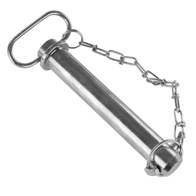 Sicherungsbolzen | Durchmesser 32 mm | Gesamtlänge 189 mm | mit Kette und Federsplint | Unterlenker | Oberlenker | Kategorie | Dreipunkt | Traktor | Euroaufnahme | Bolzen | Sicherung von Generisch