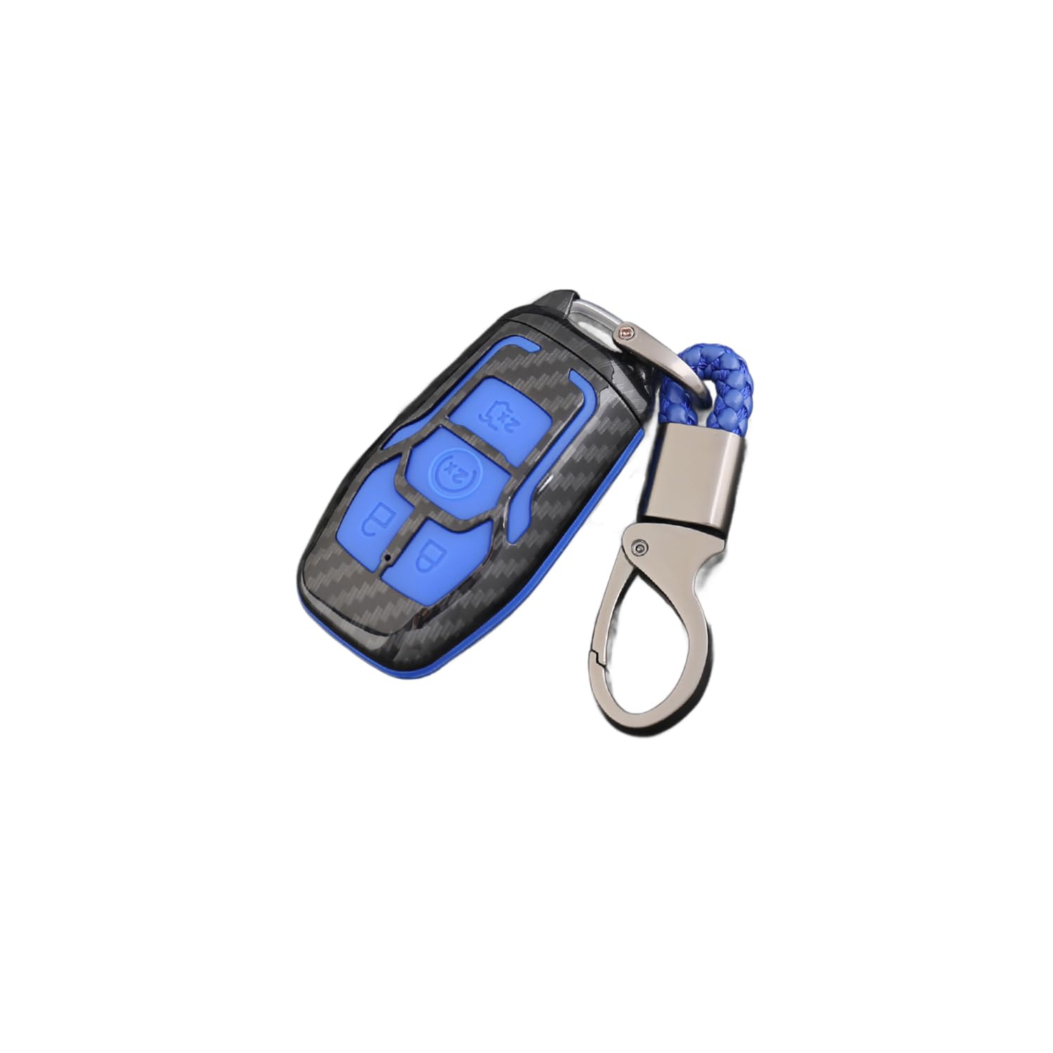 Silicone Autoschlüssel Hülle passt für Ford Escape Escort Taurus Ecosport Focus Edge Mondeo Schlüsselhülle Schutzcover mit Schlüsselanhänger Auto Zubehör,Blue-F Silicone Autoschlüssel Hülle passt für Ford Escape Escort Taurus Ecosport Focus Edge Mondeo Schlüsselhülle Schutzcover mit Schlüsselanhänger Auto Zubehör,Blue-F von Generisch