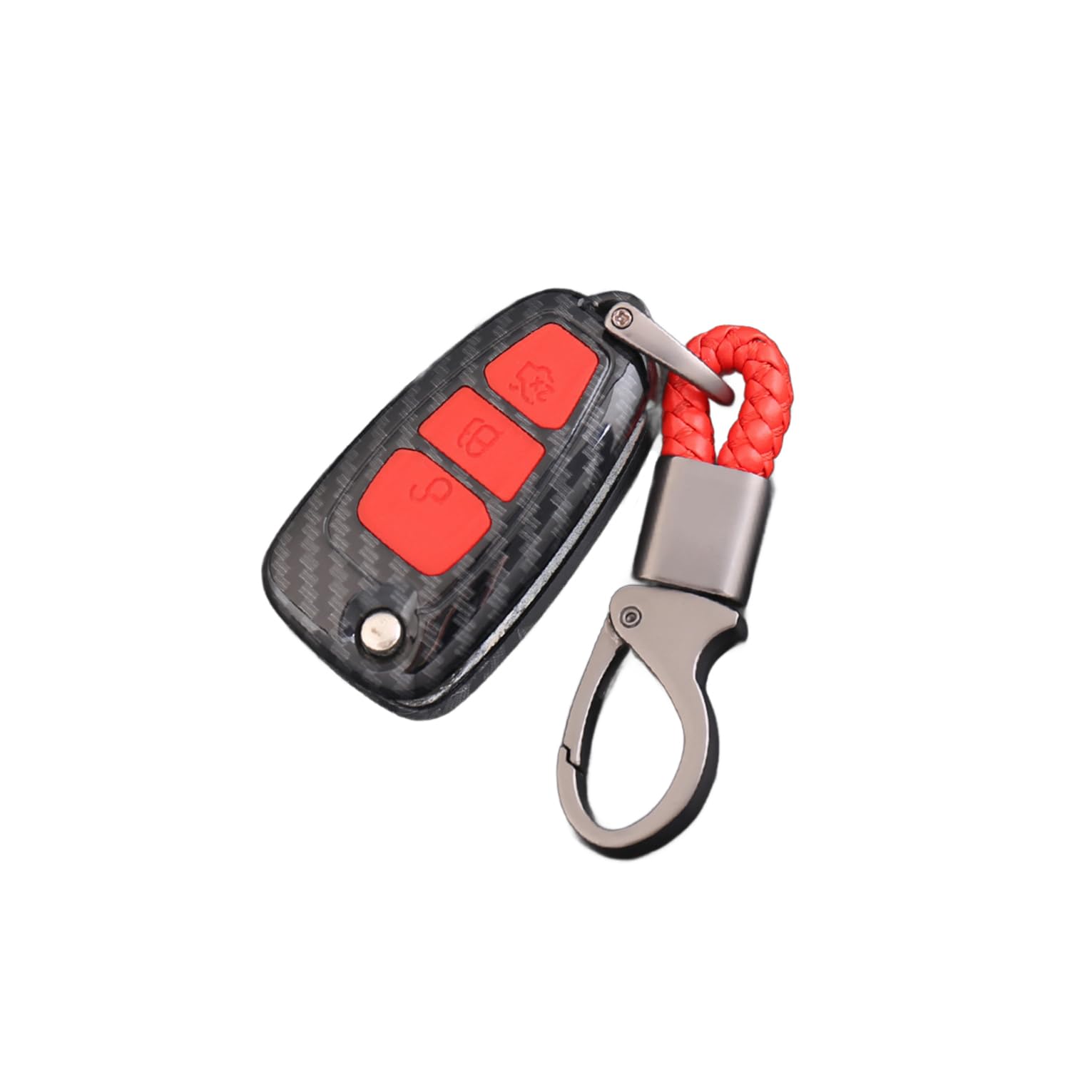 Silicone Autoschlüssel Hülle passt für Ford Escape Escort Taurus Ecosport Focus Edge Mondeo Schlüsselhülle Schutzcover mit Schlüsselanhänger Auto Zubehör,Red-C Silicone Autoschlüssel Hülle passt für Ford Escape Escort Taurus Ecosport Focus Edge Mondeo Schlüsselhülle Schutzcover mit Schlüsselanhänger Auto Zubehör,Red-C von Generisch