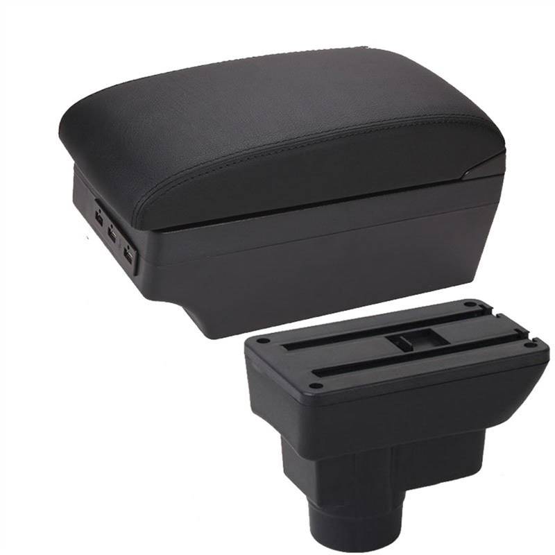 Sitz-Armlehnen-Boxanzug Auto Armlehne Rückenlehne Innenteile Aufbewahrungsbox Nachrüstteile Autozubehör Armlehnenbox, für Opel für Corsa D(A2 Black line 7USB) von Generisch