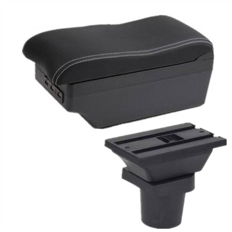 Sitz-Armlehnen-Boxanzug Auto Armlehne Zentrale Lagerung Box für Mit USB Innen Auto Zubehör Armlehne Box für Opel für corsa F 2020-2022(C white line 7USB) von Generisch