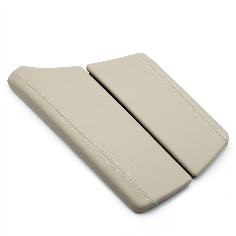 Sitz-Armlehnen-Boxanzug Für BMW 5 Series F10 F11 F18 2010-2017 Mittelkonsole Armlehne Fall Abdeckung Leder Aufbewahrungsbox Deckel Ersatz(Oyster,Armrest Cover) von Generisch