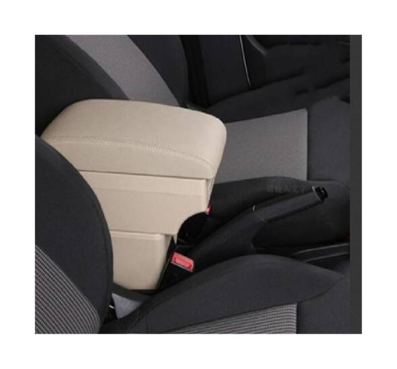 Sitz-Armlehnen-Boxanzug Für Hyundai für Elantra für Touring I30 I30cw 2007-2011 Auto Armlehne Center Storage Box für Mit USB Armlehne Box Innen Teile(C style Beige 7USB) von Generisch