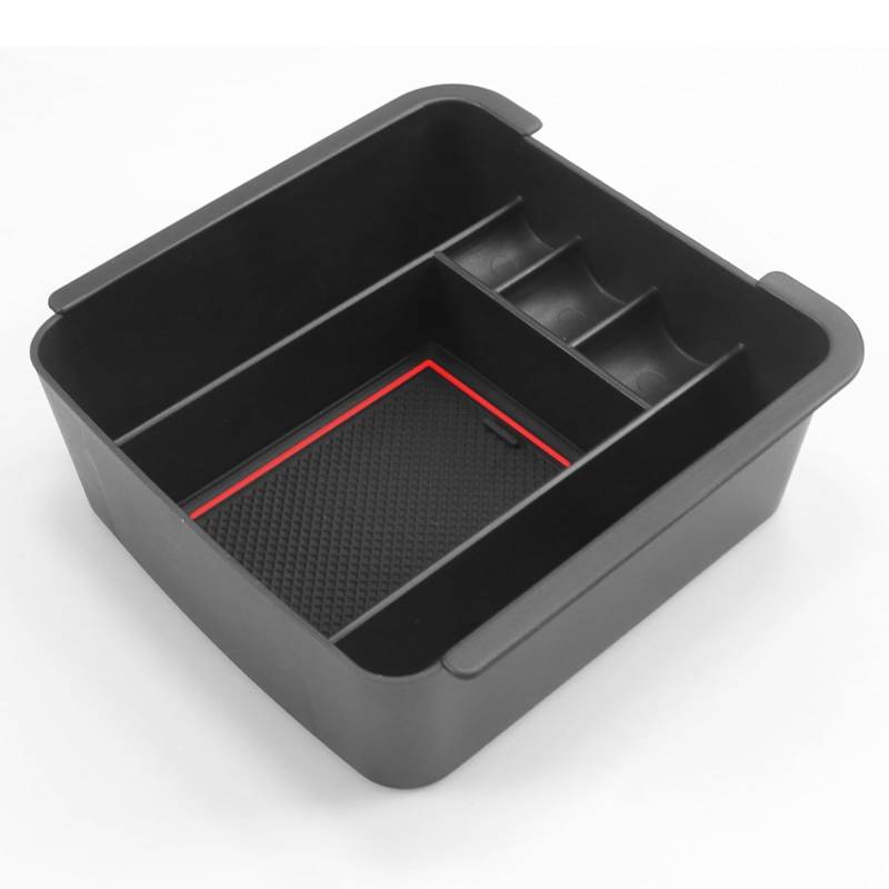 Sitz-Armlehnen-Boxanzug Für Mitsubishi für Outlander PHEV GN0W 2021 2022 Auto Zentrale Aufbewahrungsbox Rutschfeste Gummi Armlehne Aufbewahrungsbox(Rot) von Generisch