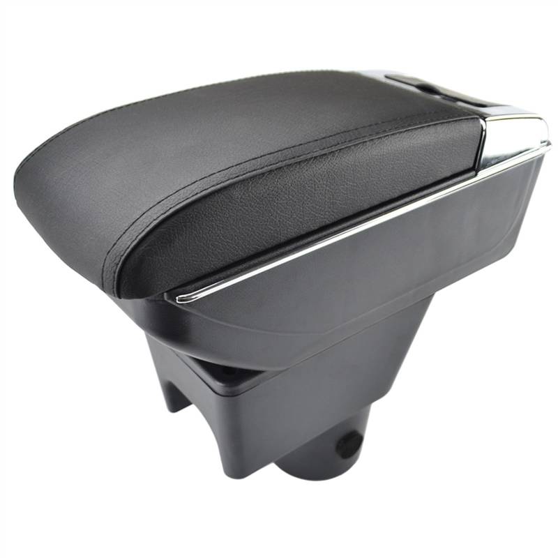 Sitz-Armlehnen-Boxanzug Für Nissan Terrano III 2014 2015 2016 2017 2018 Auto Armlehne Dual Layer Aufbewahrungsbox Dekoration Auto Styling(Black thread) von Generisch
