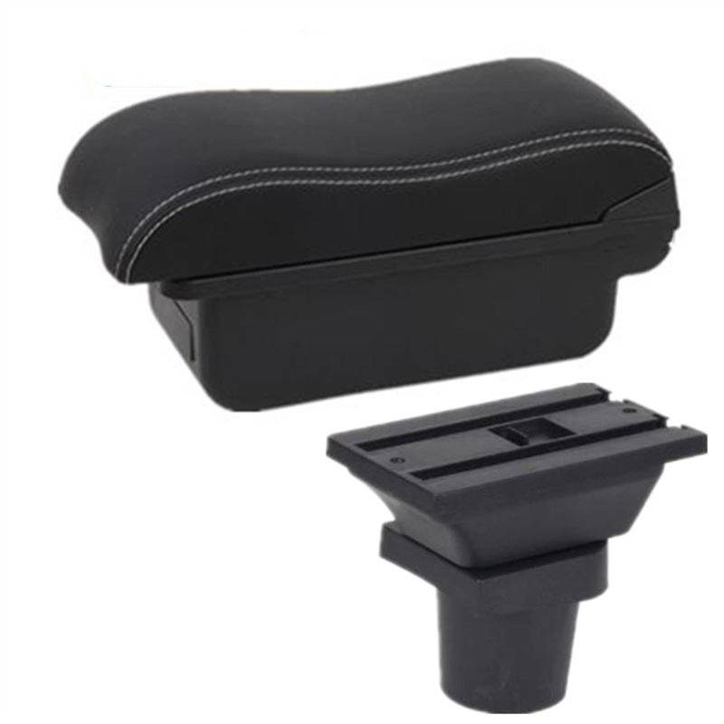 Sitz-Armlehnen-Boxanzug Für Opel für Corsa F 2020 2021 2022 Autoarmlehne Zentrale Aufbewahrungsbox für Mit USB-Innenausstattung Autozubehör Armlehnenbox(A white line No USB) von Generisch