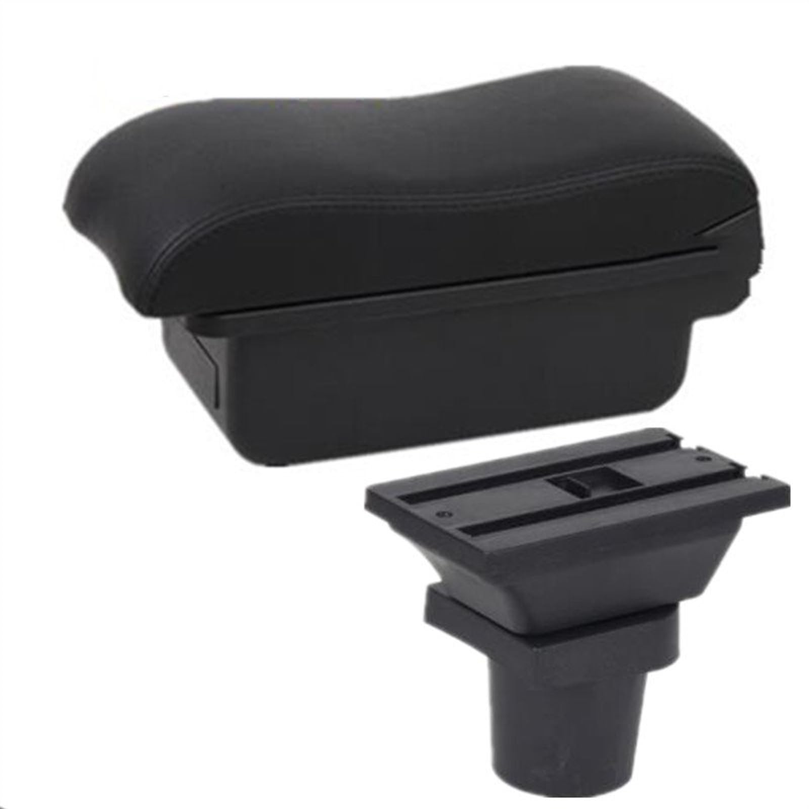 Sitz-Armlehnen-Boxanzug Für Opel für Corsa F 2020 2021 2022 Autoarmlehne Zentrale Aufbewahrungsbox für Mit USB-Innenausstattung Autozubehör Armlehnenbox(C black line 7USB) von Generisch