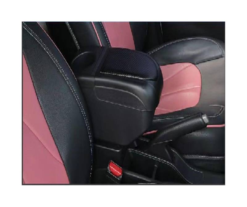 Sitz-Armlehnen-Boxanzug Für Renault KZE Auto Armlehne Box Frühling Elektrische Armlehne Für Mit USB Getränkehalter Zubehör Frühling Armlehne Box(Schwarz) von Generisch