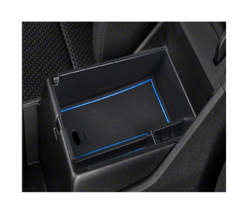 Sitz-Armlehnen-Boxanzug Für Sportage NQ5 2022 2023 Auto Mittelarmlehne Aufbewahrungsbox Zentralsteuerung Container Auto Innenausstattung(Blau) von Generisch
