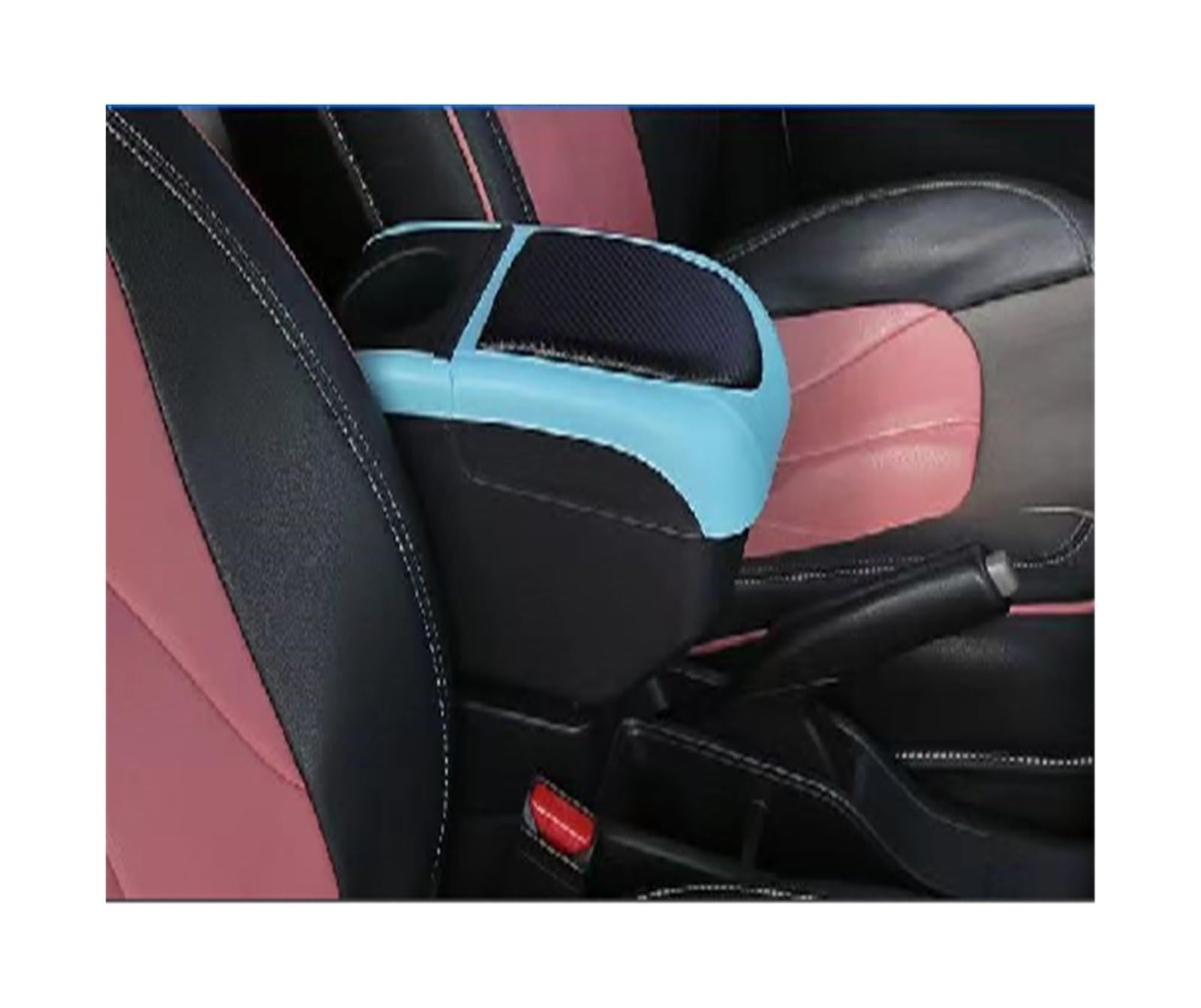 Sitz-Armlehnen-Boxanzug Für Toyota Aygo X 2022 Auto Armlehne Box Zentrale Armlehne Box Nachrüstung USB Tasse Halter Auto Innen(Black-blue) von Generisch