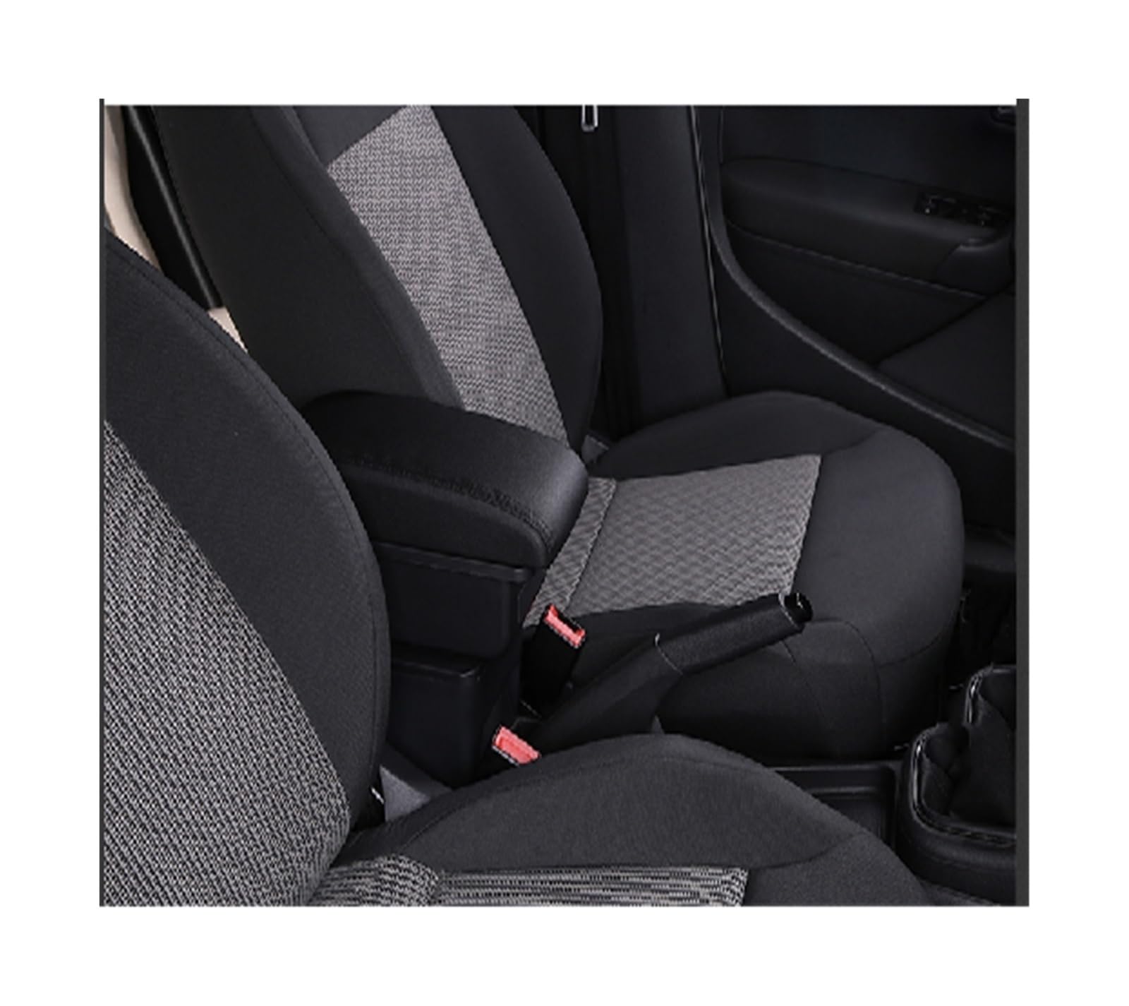 Sitz-Armlehnen-Boxanzug Für Toyota für Yaris Hybrid 2015 2016 2017 2018 2019 2020 2021 Armlehnenbox Autoarmlehnenbox Gewidmet Multifunktions-USB(B3,Schwarz) von Generisch