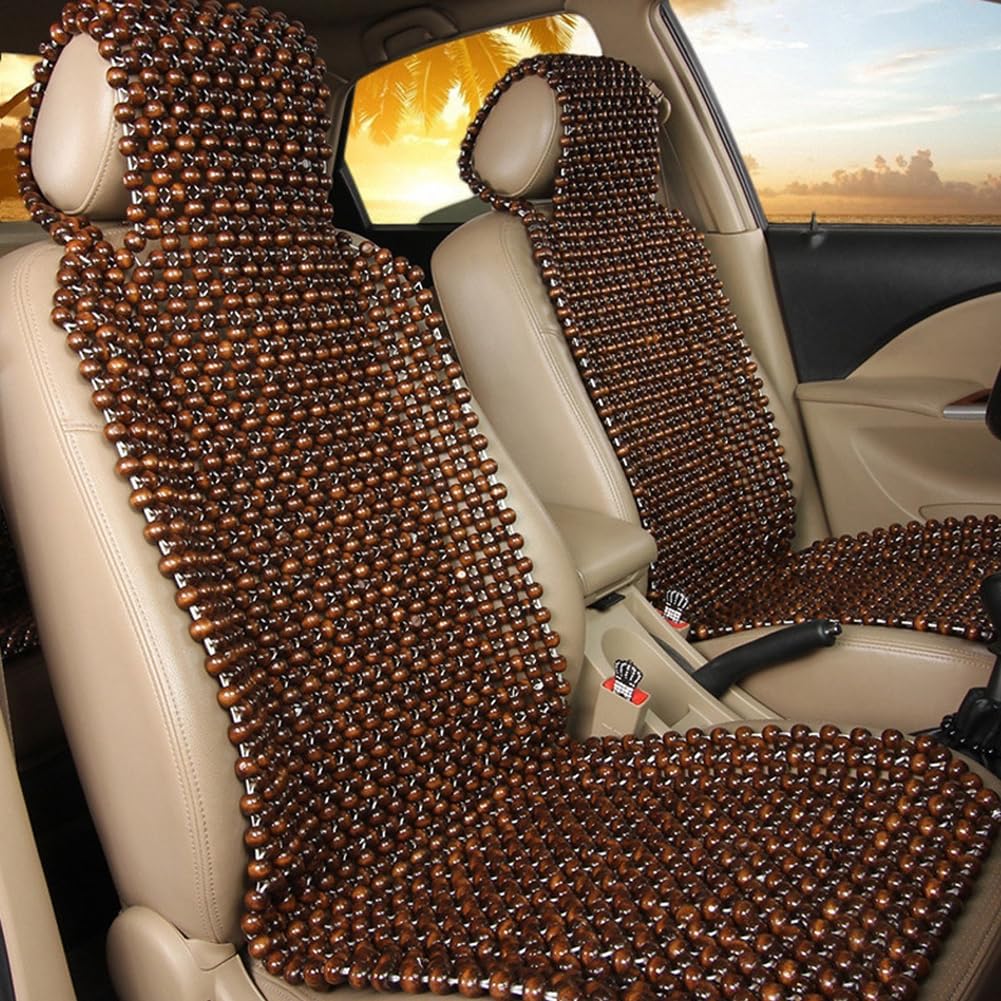 Sitzbezug Mit Holzperlen, Massagekissen Für Auto, LKW, Schützt Den Rücken Vor Schweiß Während Der Fahrt, Macht Das Fahren Erträglicher Und Weniger Schmerzhaft Auf Langen Reisen, 45x130CM Sitzbezug Mit Holzperlen, Massagekissen Für Auto, LKW, Schützt Den Rücken Vor Schweiß Während Der Fahrt, Macht Das Fahren Erträglicher Und Weniger Schmerzhaft Auf Langen Reisen, 45x130CM von Generisch