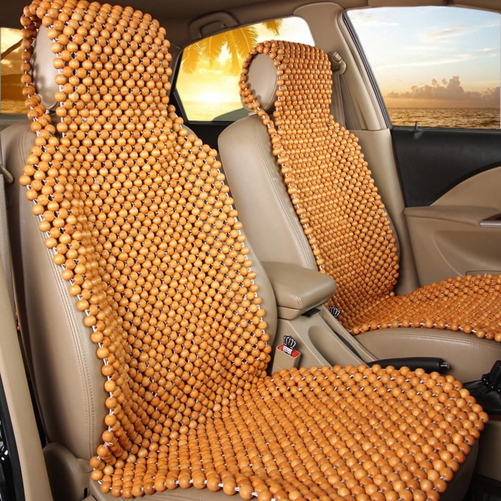 Sitzbezug Mit Holzperlen, Massagekissen Für Auto, LKW, Schützt Den Rücken Vor Schweiß Während Der Fahrt, Macht Das Fahren Erträglicher Und Weniger Schmerzhaft Auf Langen Reisen, 45x130CM Sitzbezug Mit Holzperlen, Massagekissen Für Auto, LKW, Schützt Den Rücken Vor Schweiß Während Der Fahrt, Macht Das Fahren Erträglicher Und Weniger Schmerzhaft Auf Langen Reisen, 45x130CM von Generisch
