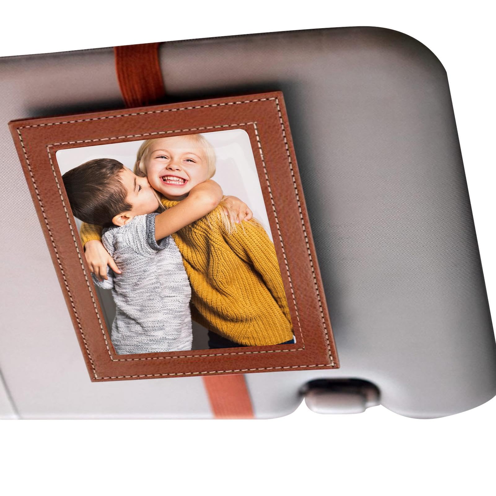 Sonnenblenden-Fotorahmen, Visier-Bilderrahmen - Fotohalter fürs Auto,Visier-Foto-Bilderrahmen aus PU-Leder, Auto-Fotohalter, Auto-Bilderrahmen für den Vatertag Sonnenblenden-Fotorahmen, Visier-Bilderrahmen - Fotohalter fürs Auto,Visier-Foto-Bilderrahmen aus PU-Leder, Auto-Fotohalter, Auto-Bilderrahmen für den Vatertag von Generisch