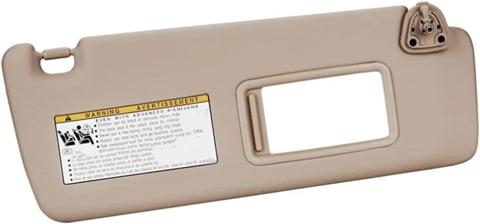 Sonnenblendenverlängerung Für Toyota Für Highlander 2004-2007 Panel für Mit Spiegel Sonnenschutz Front Sonnenschirm(Beige Right) von Generisch
