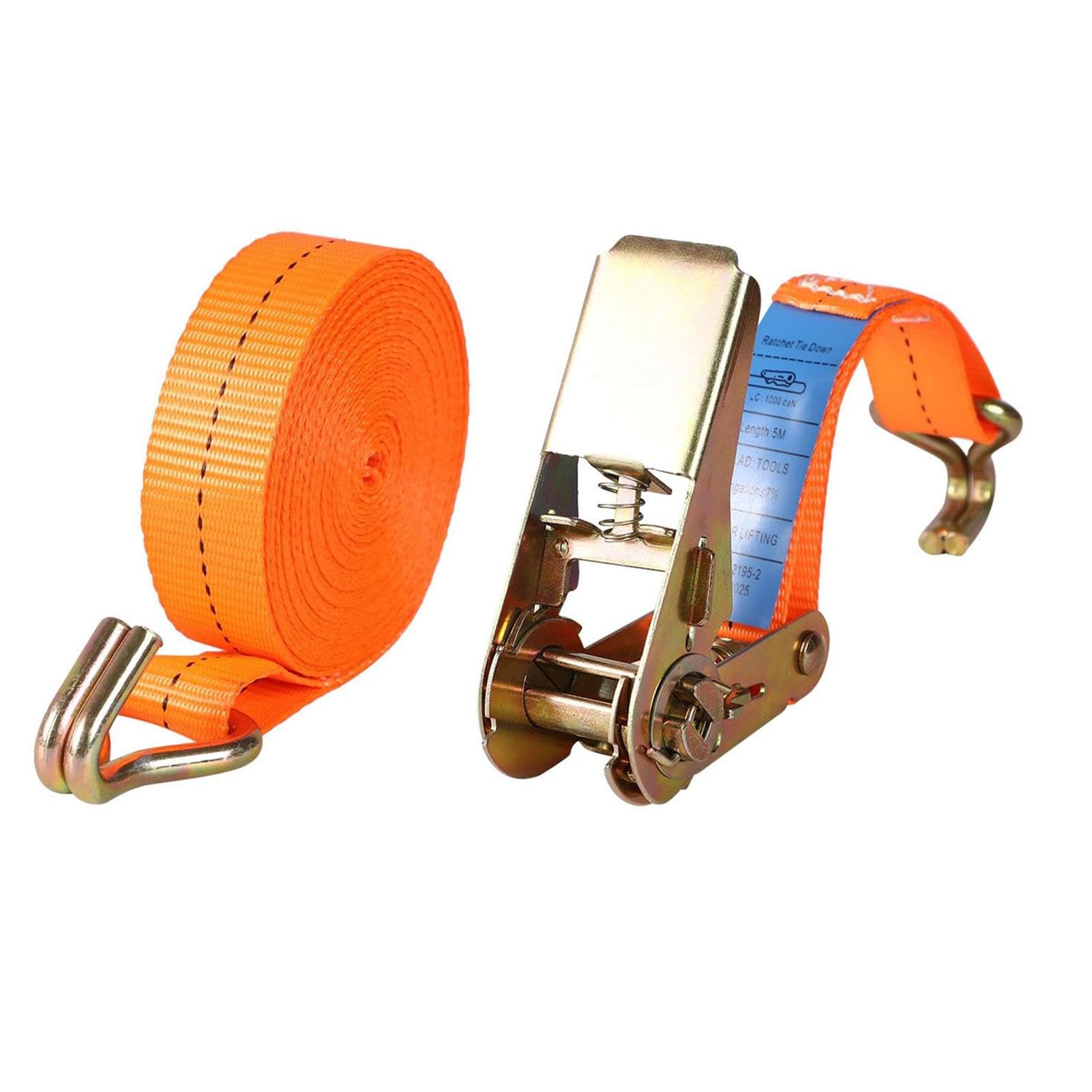 Spanngurte Ratsche | Cargo Straps Ratsche mit J-Haken - Spanngurt Verstellbarer Zurrgurt Bremsseil für Transport & Outdoor Abenteuer von Generisch
