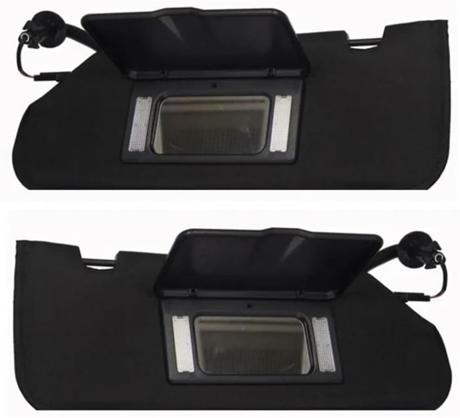 Spiegel Sonnenblende Schwarze Sonnenblende für Chevrolet für Corvette C6 2005-2013 Front Sonnenschirm(Left and Right) von Generisch