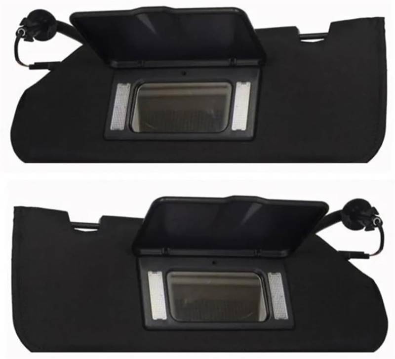 Spiegel Sonnenblende Schwarze Sonnenblende für Chevrolet für Corvette C6 2005-2013 Front Sonnenschirm(Left and Right) von Generisch