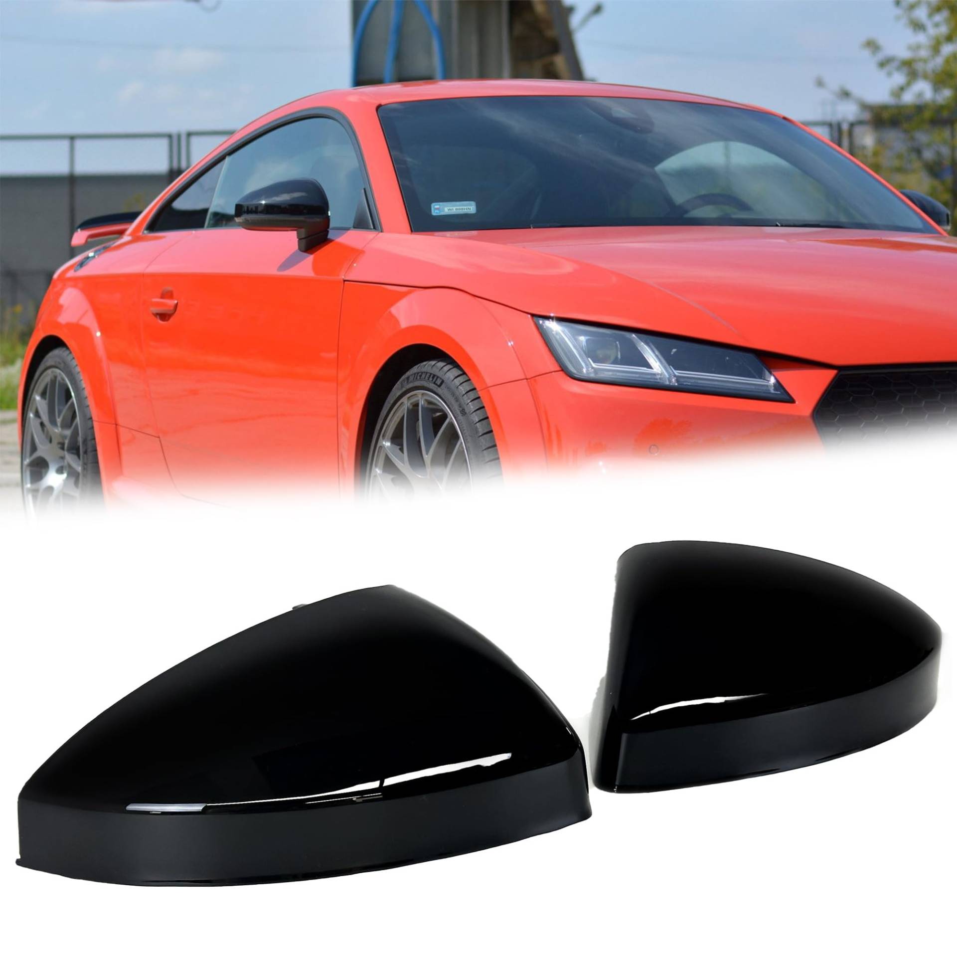 Spiegelkappen Abdeckkappen Außenspiegel Spiegel Rückspiegel Abdeckungen Schwarz für AUDI TT FV 8S 2014-2023 R8 4S 2015-2024 ohne Side Assist Spiegelkappen Abdeckkappen Außenspiegel Spiegel Rückspiegel Abdeckungen Schwarz für AUDI TT FV 8S 2014-2023 R8 4S 2015-2024 ohne Side Assist von Generisch