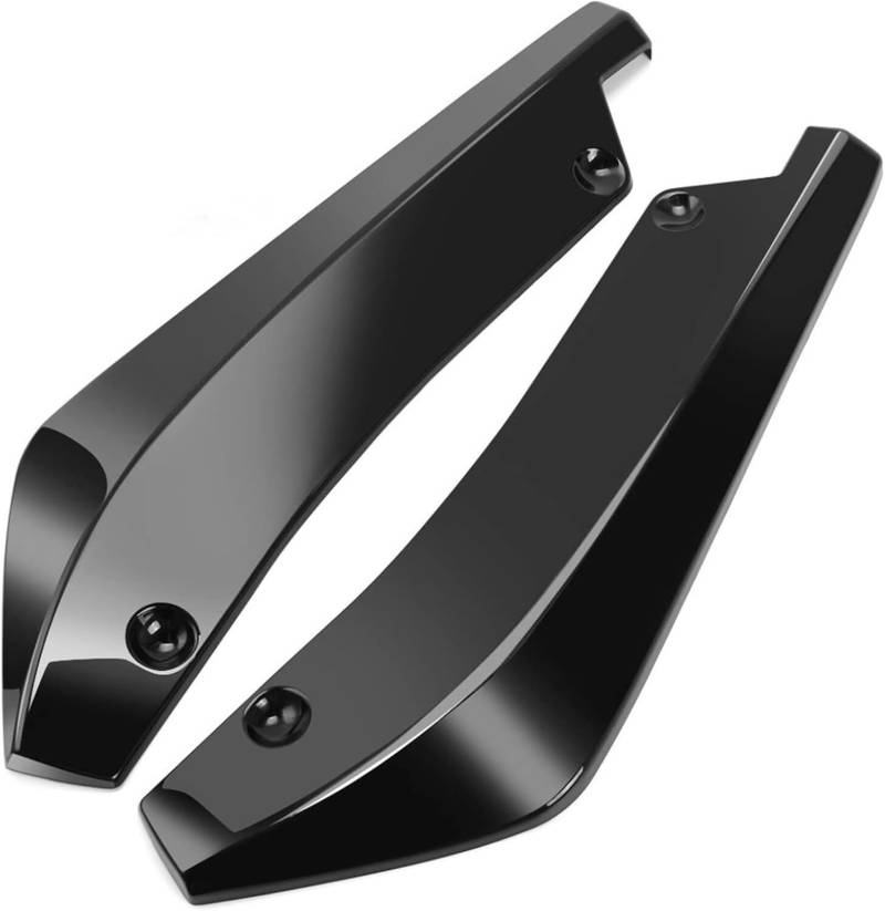 Spoiler Für Ford Für Mustang Seite Spoiler Diffusor Canards Hinten Stoßstange Splitter Abdeckung Heckspoiler-Lippendiffusor(Schwarz) von Generisch