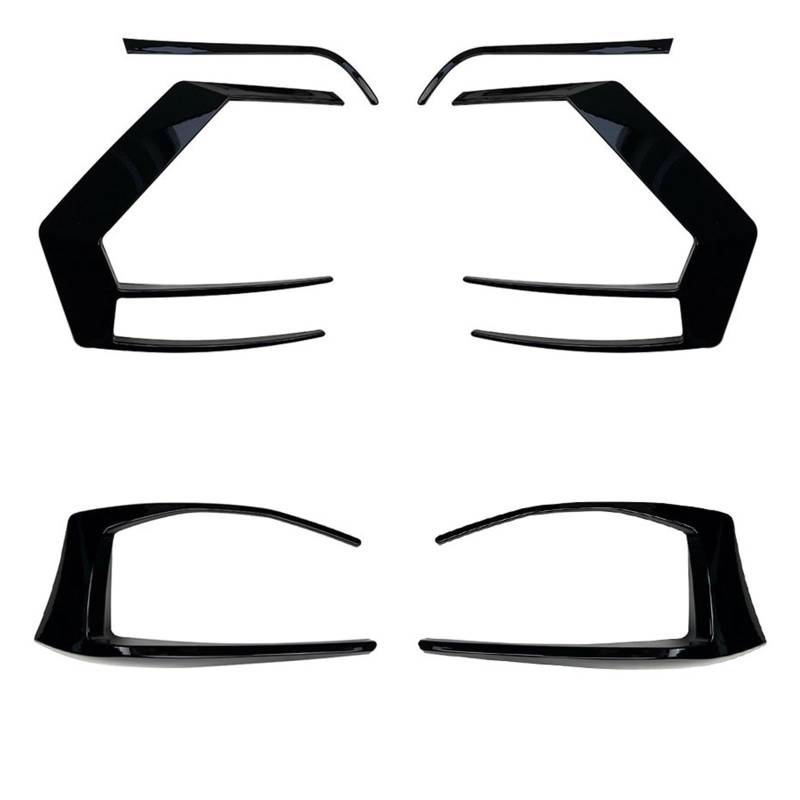 Spoiler für Golf 7 MK7 GTI R GTD R400 2012 2013 2014 2015 Heckstoßstange Splitter Canard Spoiler Auto Außenteile Heckspoiler-Lippendiffusor(4 Pcs) von Generisch