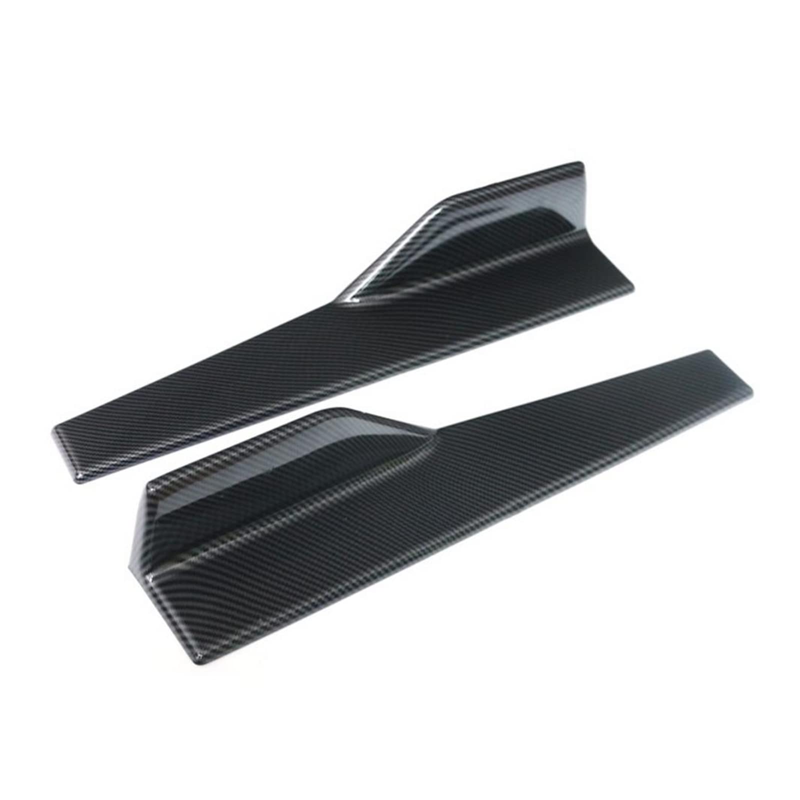 Spritzschutz für Autos 2 stücke 45 cm Universal Auto Seitenschweller Rocker Splitter Winglet Seitenflügel Stoßstange Lippe Stoßstange Schwarz/Carbon Fiber Look Seitenschweller(3D carbon fiber) von Generisch