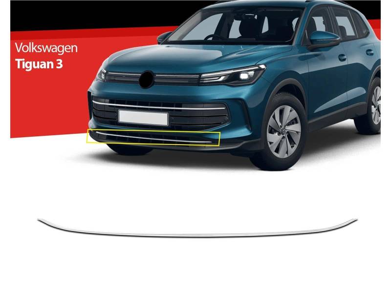 Stoßstangenleiste für VW Tiguan 3 ab 2024 Edelstahl Kühlergrill Leiste von Generisch