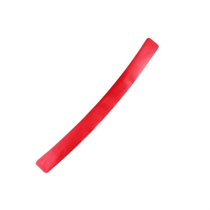 Stoßstangenschutz fürs Auto 1 stücke Universal Auto Türschwelle Carbon Faser Aufkleber Hinten für Schützende Anti Scratch Stamm Film Pedal Kick Schutz(Rot) von Generisch