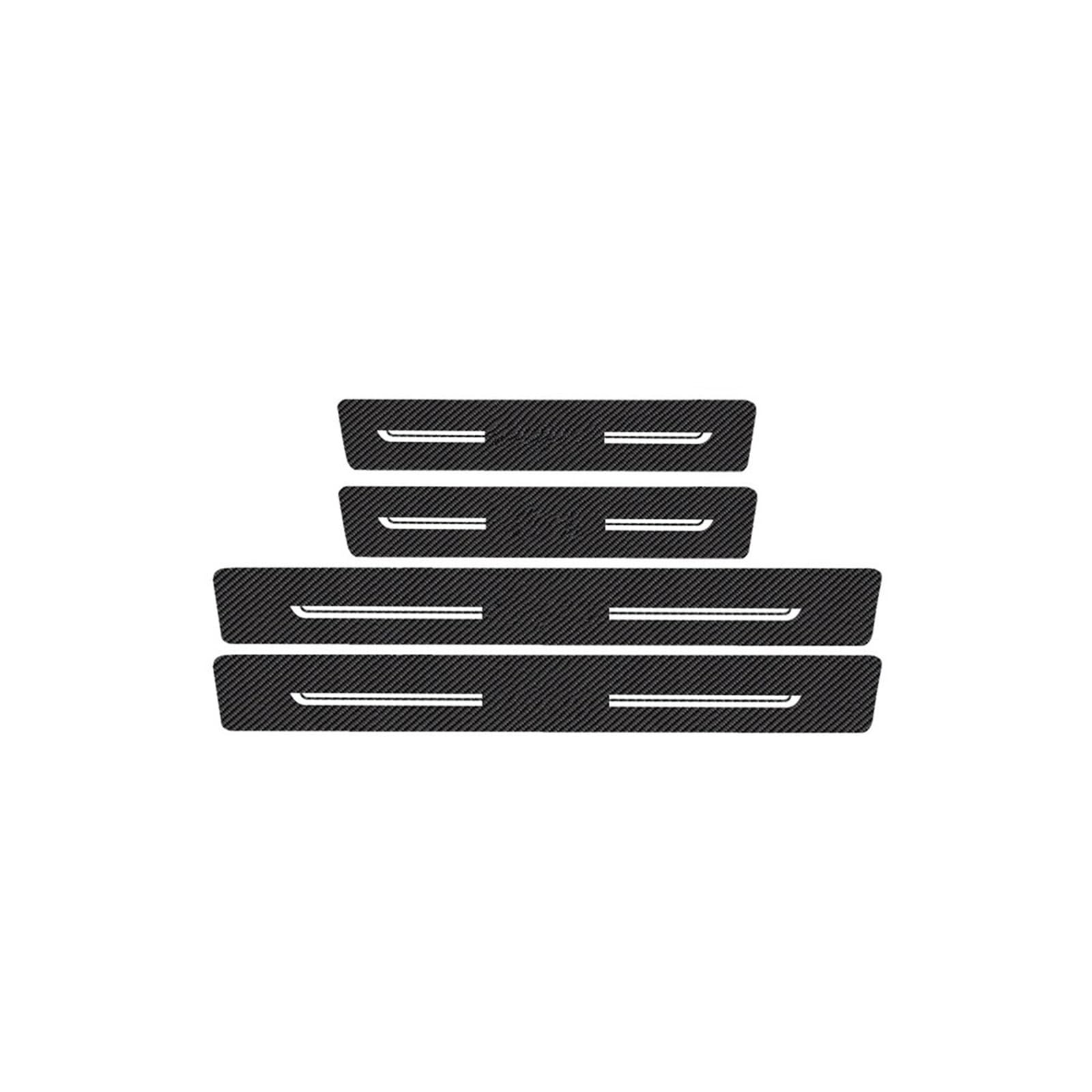 Stoßstangenschutz fürs Auto Auto-Türschwelle für Schutzaufkleber für VW für Touran 2003–2021, hintere Kofferraum-Stoßstangenschwelle(4pcs) von Generisch