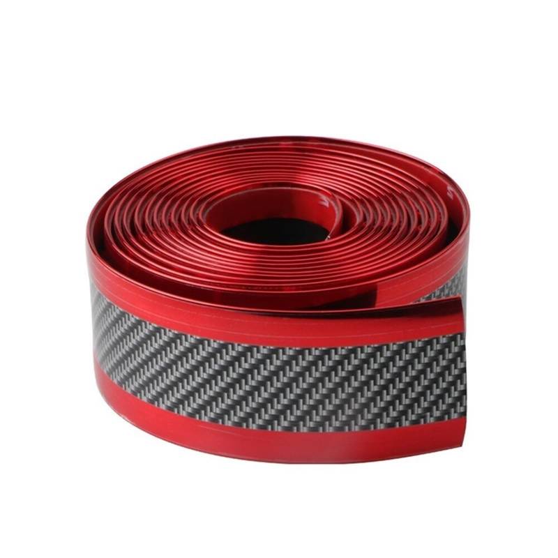 Stoßstangenschutz fürs Auto Autotürschwelle Aufkleber Seitenspiegel Anti-Kratz-Klebeband Wasserdichter Schutz Auto für Kantenpaste Schutzstreifen(Red 10CM) von Generisch
